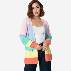Pastel Rainbow Cardigan from Unique Vintage